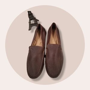 Tommy Bahama Dark Brown Leather Loafers